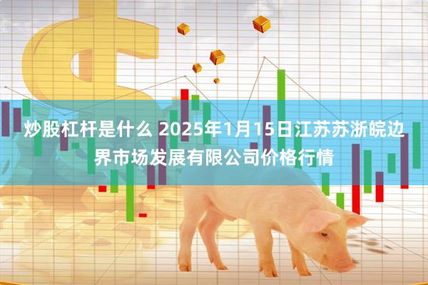 炒股杠杆是什么 2025年1月15日江苏苏浙皖边界市场发展有