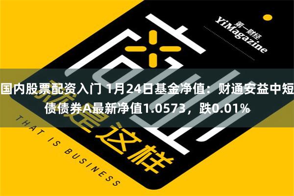 国内股票配资入门 1月24日基金净值：财通安益中短债债券A最